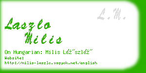 laszlo milis business card